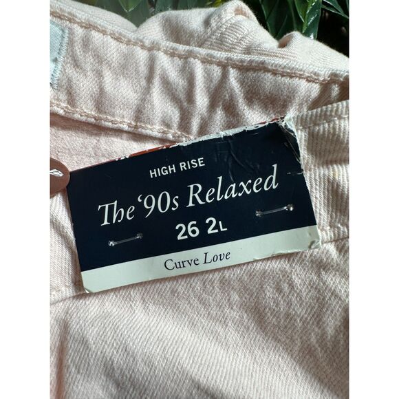 Abercrombie and Fitch The 90's Relaxed Fit Light Pink Curve Love Size 2L NWT - Picture 5 of 6